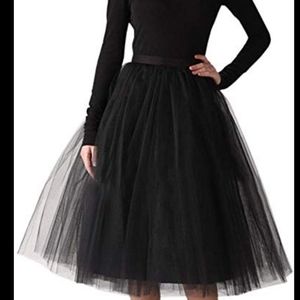 Black tulle shirt